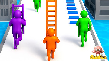 Satisfying Mobile Games All Max Levels Playing ⚡ Ladder Man 🪜 Bullet Army 🔫