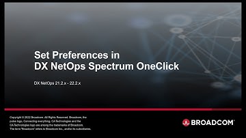 Set Preferences in DX NetOps Spectrum OneClick