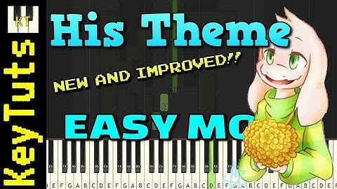 NEW AND IMPROVED His Theme from Undertale - Easy Mode [Piano Tutorial] (Synthesia)