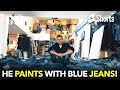 He Paints with Blue Jeans!  #40