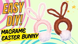 🐇 DIY Adorable Macrame Easter Bunny 🐰 Easy & Cute Easter Decor You Can Make TODAY!