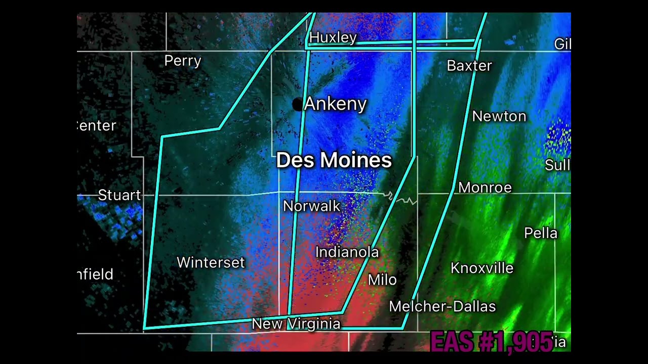 Snow Squall Warnings in Iowa! (EAS #1,904-1,907) 12/28/25