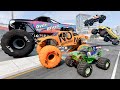Big &amp; Small Monster Trucks Mud Battle #36 | BeamNG Drive - Griff&#39;s Garage