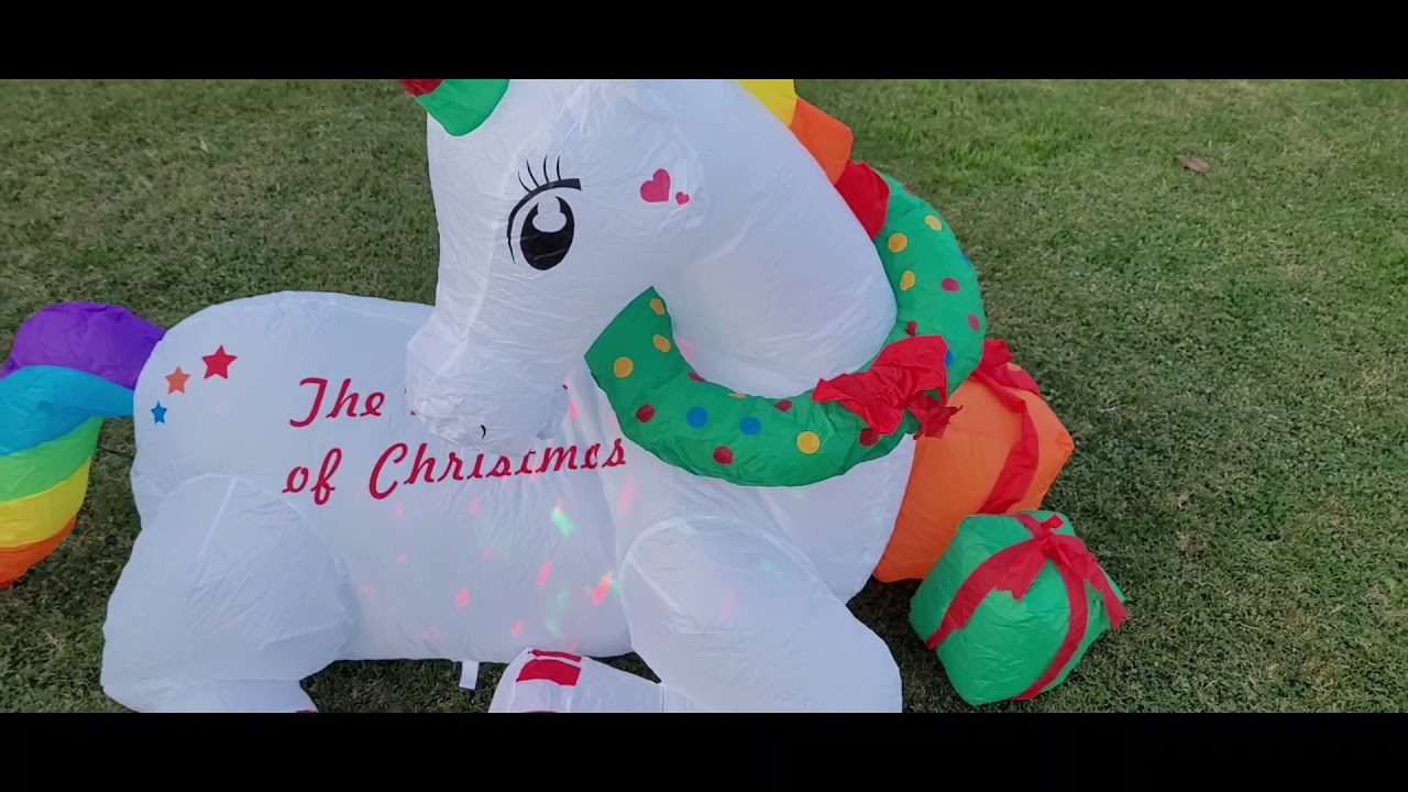 Meland Christmas blow up yard decorations "Unicorn". $62 on Amazon. Fastest review and set up.