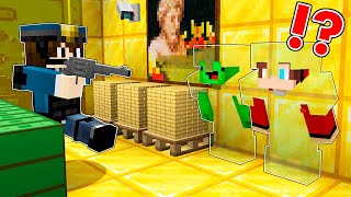 JJ and Mikey Robbery Challenge Gold Block Transform Prank - Maizen Parody Video in Minecraft screenshot 5