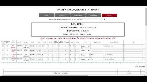 TBMS  Driver report
