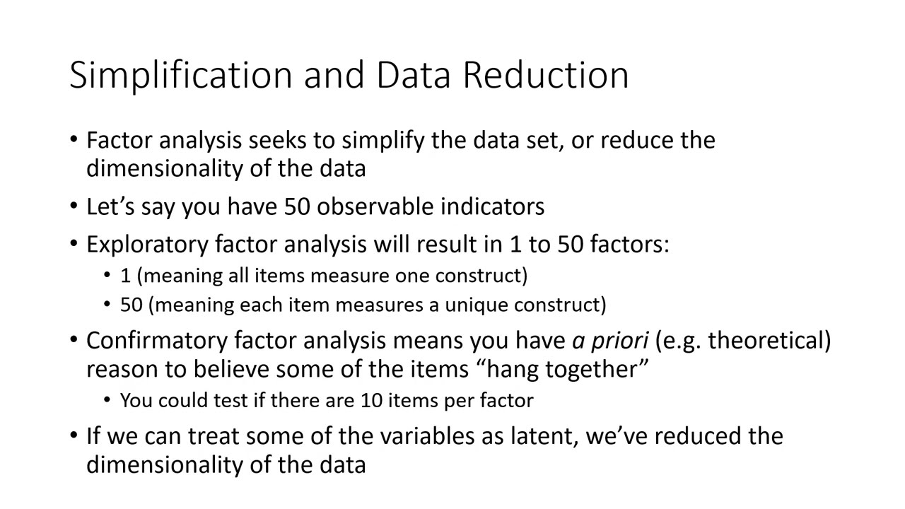 Introduction to Factor Analysis (Chapter 11 Lecture 1)