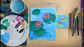 How to Paint Lily Pads - Easy Acrylic Painting Tutorial for Beginners