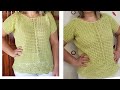 BLUSA DE CROCHE MARLY TAMANHO G COM EXPLICAÇÕES PARA OUTROS TAMANHOS