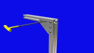 80/20:  3D Depiction of How to Connect T-Slot Profiles with a Joining Plate