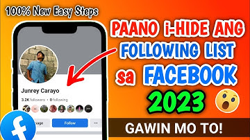 PAANO i-HIDE ANG FOLLOWING LIST SA FACEBOOK 2023| FACEBOOK ZERO FOLLOWING NEW UPDATE 2023