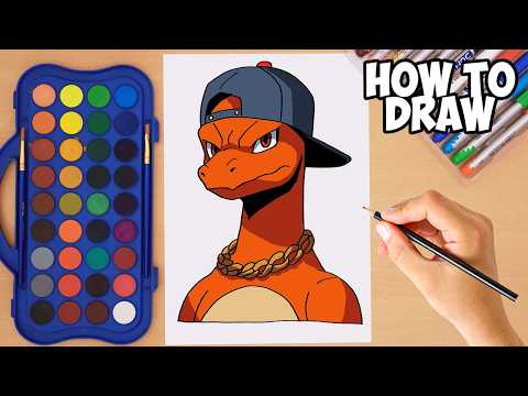 How to draw Drip Charizard Easily | Pokemon