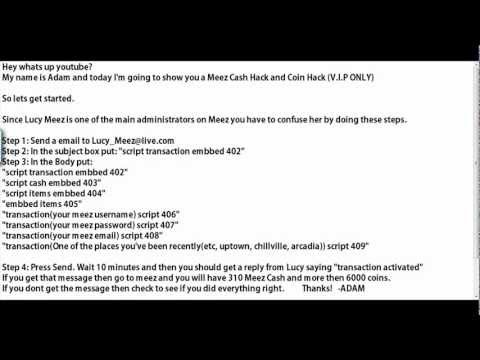 MEEZ CASH AND COIN HACK UNLIMITED 2012