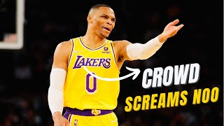 Crowd Screams "NOO" at Russel Westbrook's attempted 3 pointer