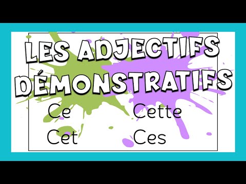 Los adjetivos demostrativos en francés | Gramática