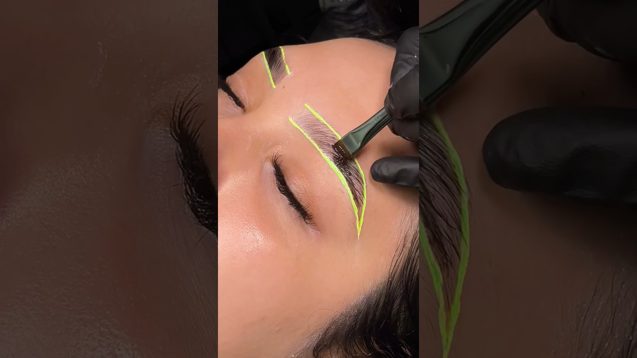Brow lamination, wax & stain 💖✨ #browwaxing #browlaminationtutorial  #browlamination