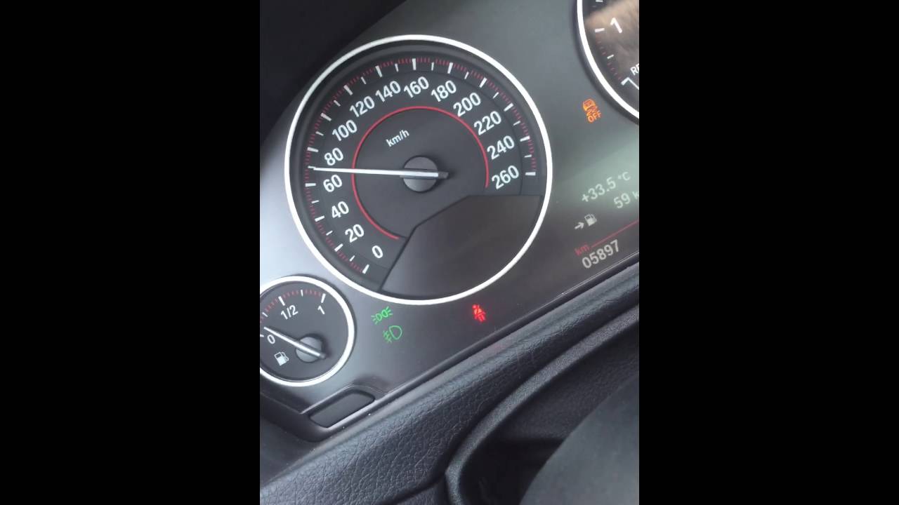 F30 3.20i 170 hp Sport Line 0-200 km/h test