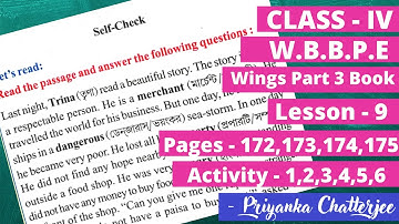 Class 4 // Wings Part - 3 // Page 172,173,174,175 // Activity - 1,2,3,4,5,6 // Fully Solved