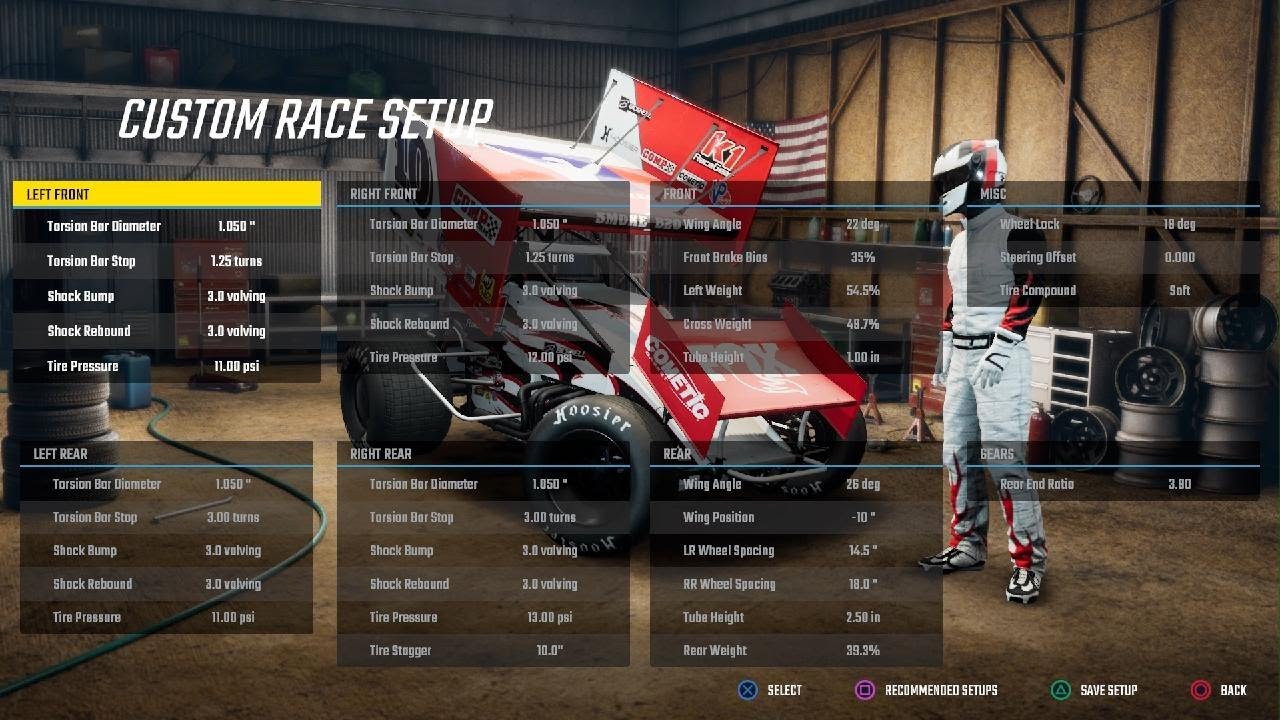 World of Outlaws bristol 410 sprints setup 12.7s