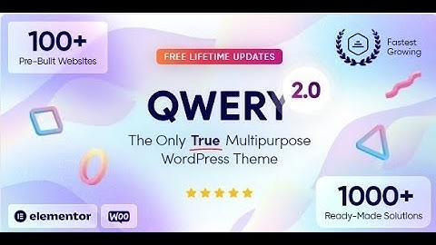 Qwery: Innovative Multi-Purpose WordPress Theme