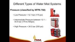 FSSA Webinar Series  Water Mist  Special Hazard Applications, Technologies and Design Principles