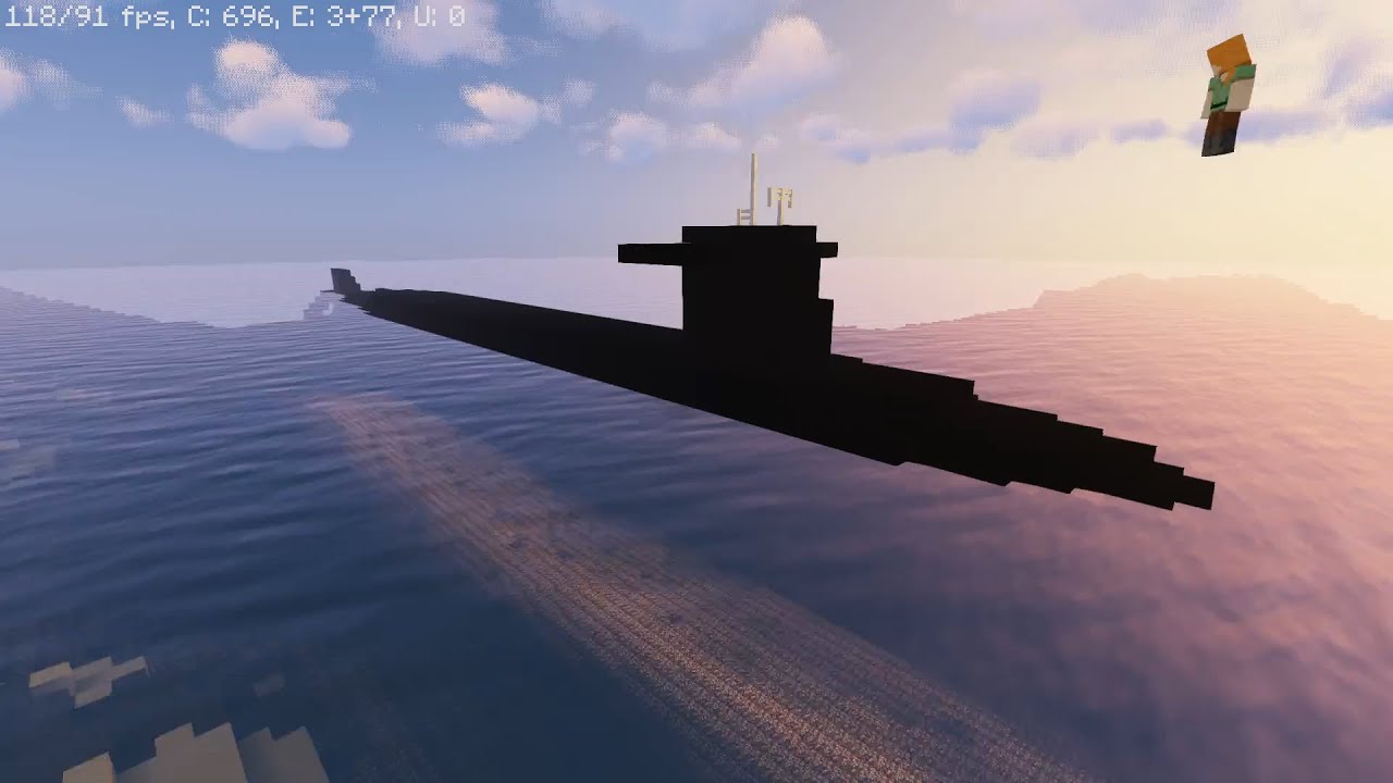 Minecraft Sub Build MINECRAFT Virginia Class Submarine build : Part 4 (Build Build and More ...