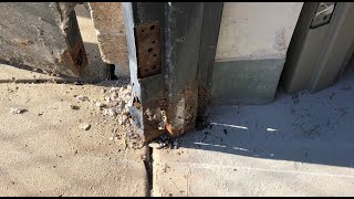 SPLICING A RUST DAMAGED COMMERCIAL STEEL DOOR FRAME  STEEL DOOR FRAME REPAIR