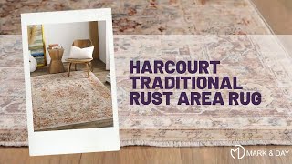 Harcourt Traditional Rust Area Rug