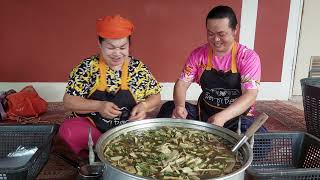 แกงหน่อไม้หม้อยักษ์แม่ทำสุดฝีมือเครื่องแน่นๆแบบที่อร่อยที่สุด