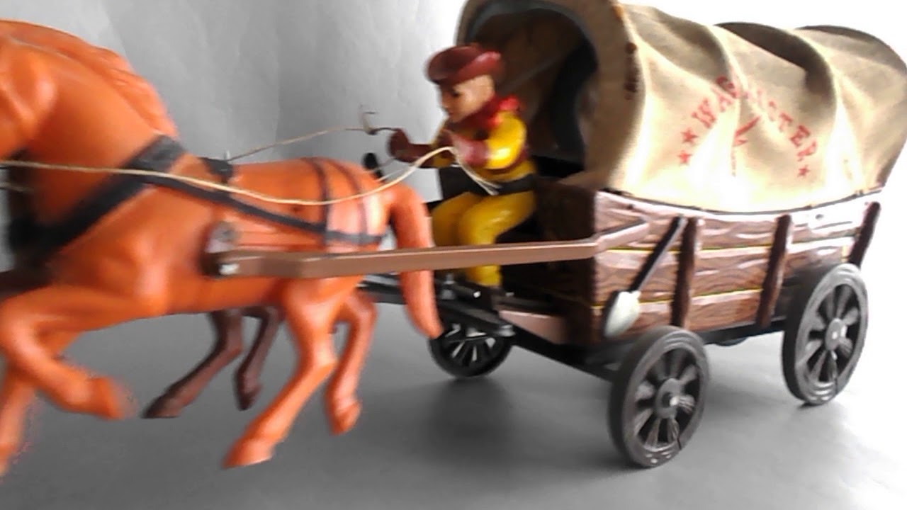 TM MODERN TOYS MADE IN JAPAN WAGON MASTER TIN AND PLASTIC CONESTOGA