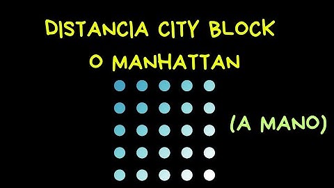 Distancia City Block o Manhattan (a mano)