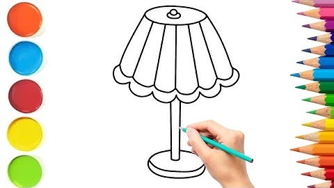 How To Draw a Cute lamp Easy |  Draw A Table Lamp Step By Step | Table Lamp Drawing Easy 