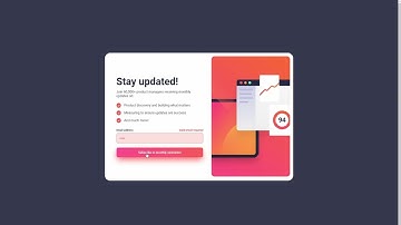 Newsletter sign-up form with success message using React | Time lapse