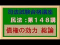 〔独学〕司法試験・予備試験合格講座　民法（基本知識・論証パターン編）第１４８講：債権の効力　総論