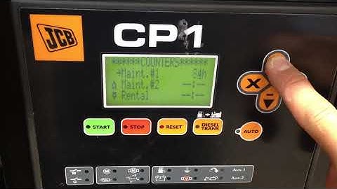 JCB Generator CP1 controller - resetting the maintenance counter