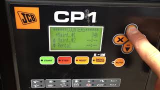JCB Generator CP1 controller - resetting the maintenance counter