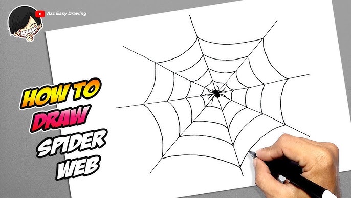 Easy How to Draw a Spider Web Tutorial Video