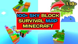 MINECRAFT 100 + SKY BLOCK AND ONE CHUNK MAPS 1.18 || MINECRAFT SKY BLOCK MAPS | ADTHARAT KAPTAAN.COM screenshot 1