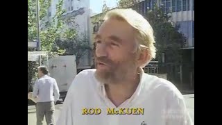Rod McKuen Interviewed for The Australian Way: A Salute to Aussie Sex Appeal TV Special | 1982
As part of an Australian Television special, The Australian Way: A Salute to Aussie Sex Appeal, people on the streets were asked about the nature of male sex appeal in Australia. Several well known people were interviewed including Rod McKuen, Bernard King, and the Reverend Fred Nile.
Broadcast in 1982. Rod McKuen Interviewed for The Australian Way: A Salute to Aussie Sex Appeal TV Special | 1982