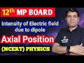 Intensity of electric field due to dipole l axial position class 12th physics mp board