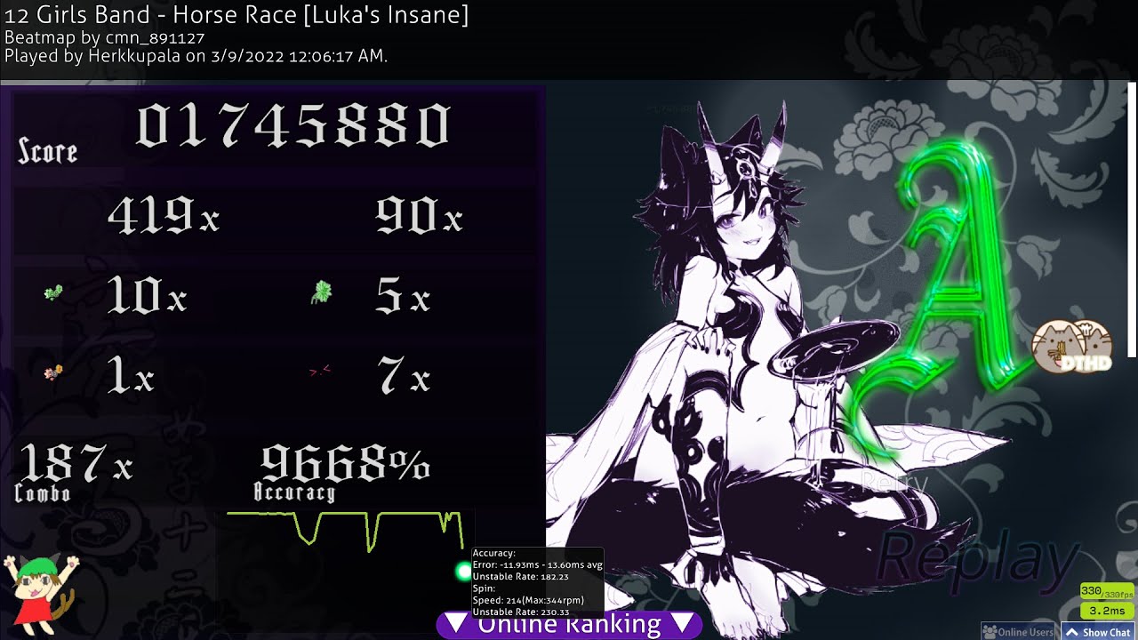 racing Luka's Insane horse