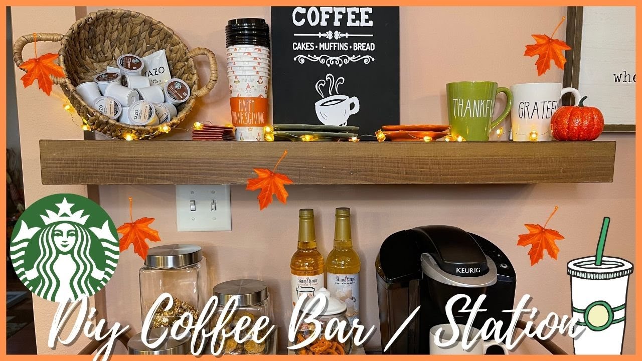 Simple Diy Coffee Bar For Fall | Coffee Bar Ideas - YouTube