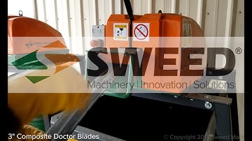 Sweed Scrap Chopper Model 450 DDX chopping 3 inch wide composite doctor blades