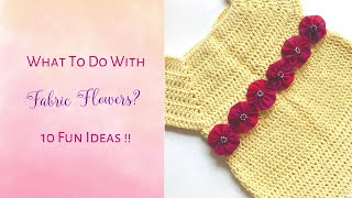 10 Best Fabric Flower Creations || DIY Home Decor Using Fabric || Zero Waste Crafts