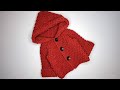 Crochet #58 How to crochet a very soft baby hoodie / Part 1