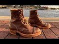 Roleclub underdog boots in natural chromexcel horsehide