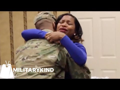 Adorable toddler's reaction to seeing his Army dad | Militarykind