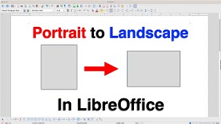 How to Change Portrait to Landscape in LibreOffice