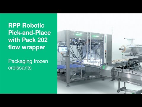Syntegon RPP Robotic Pick-and-Place with a Pack 202 flow wrapper
