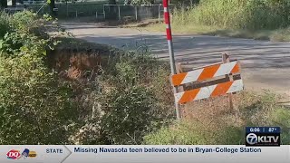 Residents of swiftly-eroding Harrison County road fear imminent collapse